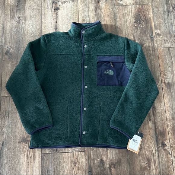 THE NORTH FACE MENS SHERPA Green Fleece Scarab Corduroy JACKET Size XL - Picture 1 of 16